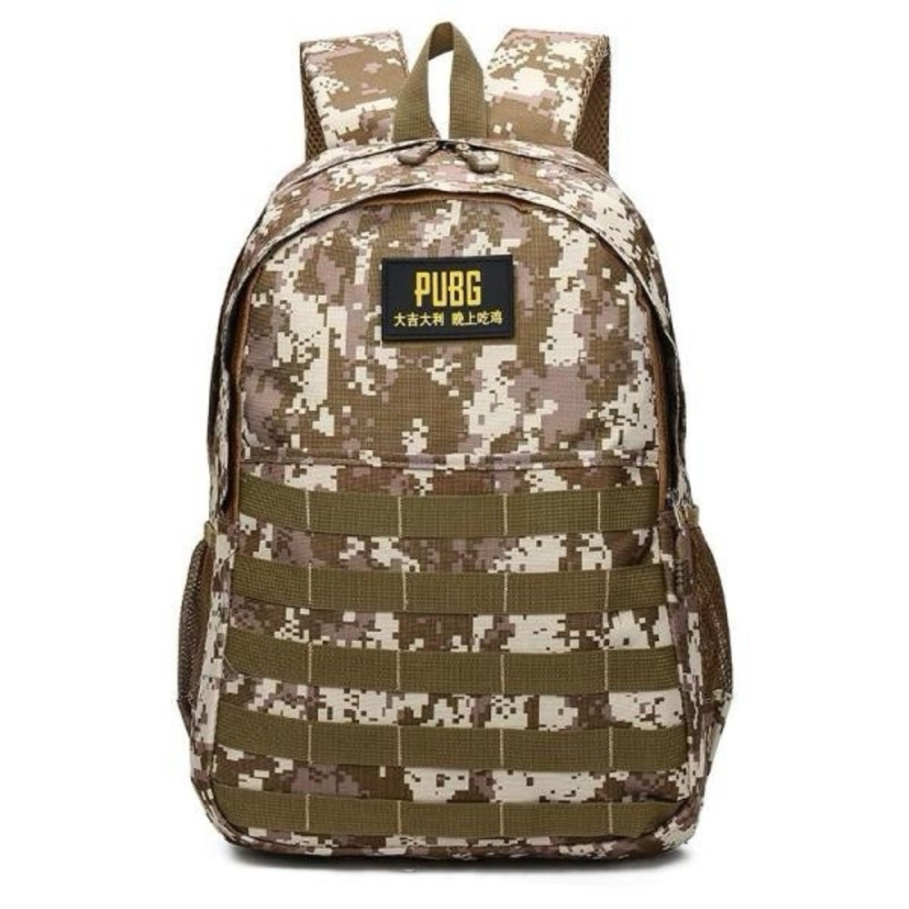Brown Digital Camouflage Water Resistant School Backpack with 3 Compartments New